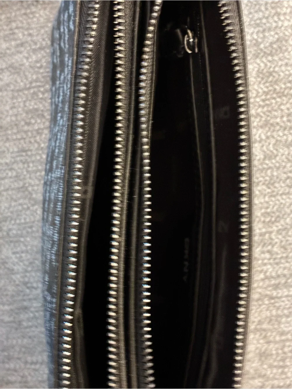 DKNY Black and Gray Logo Crossbody Messenger Bag
